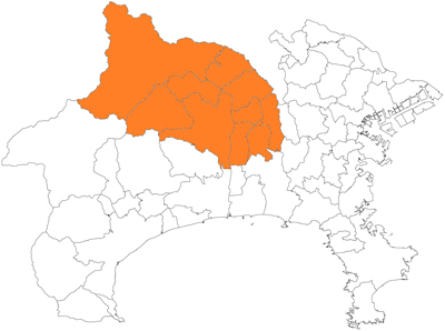 神奈川県県央エリアの地図
