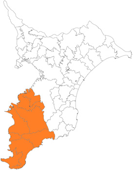 千葉県南部エリアの地図