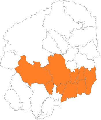 栃木県県央エリアの地図