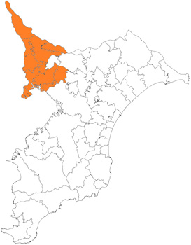 千葉県西部エリアの地図